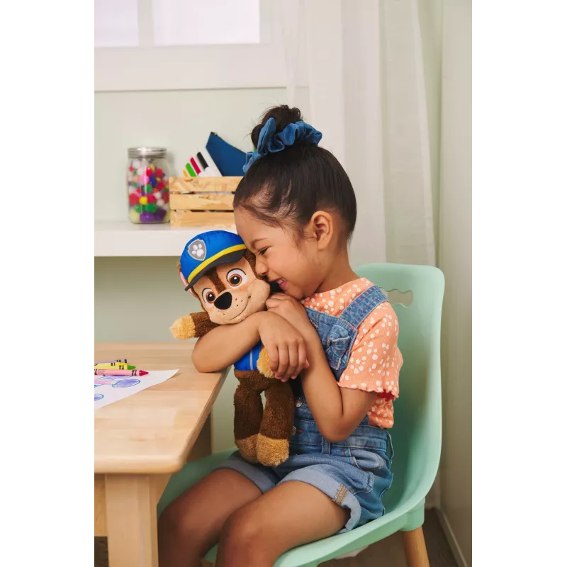PAW Patrol GUND Peluche oficial Chase Take Along Buddy, peluche premium para crianças a partir de 1 ano, azul/castanho, 33 cm