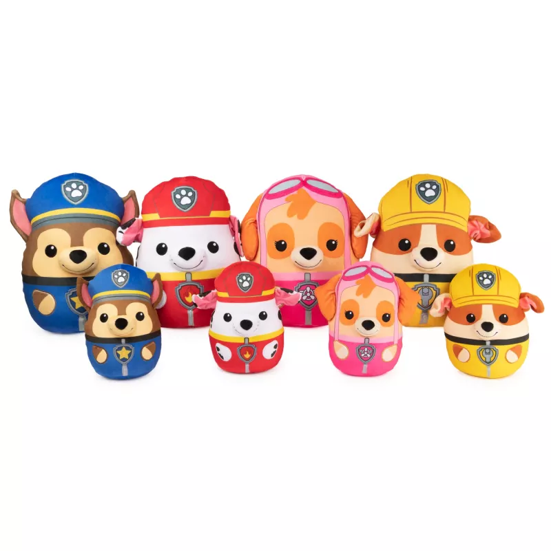 PAW Patrol GUND Marshall Squish peluche, brinquedo oficial da popular série de desenhos animados, peluche macio para crianças a partir de 1 ano, 20 cm