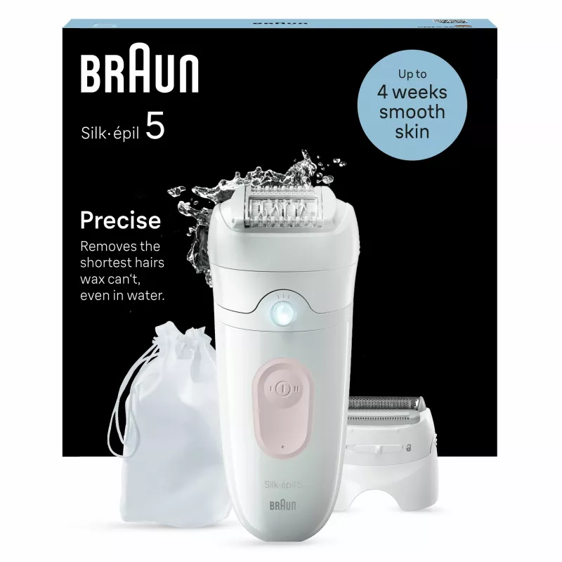 Epilador Braun Silk-épil 5 5-030 28 pinças rosa branco
