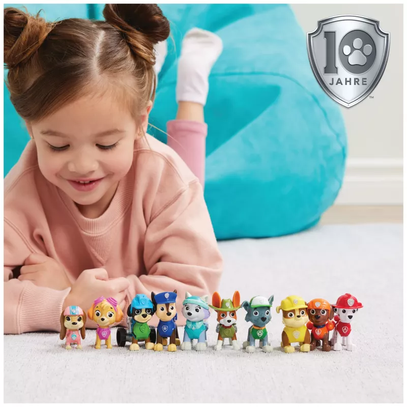 PAW Patrol, 10.º aniversário, All Paws On Deck conjunto de presente com 10 figuras de ação colecionáveis, brinquedo para crianças a partir dos 3 anos