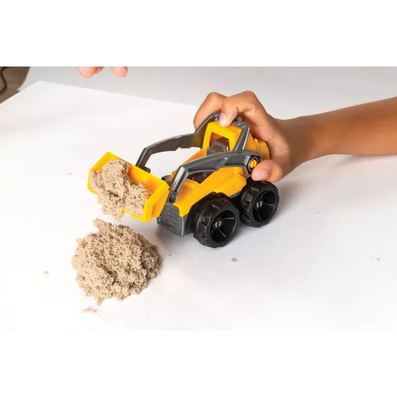Kinetic Sand, conjunto de brincar Dig N' Demolish com 450 g de areia de brincar e camião de brinquedo, brinquedo sensorial para crianças a partir dos 5 anos