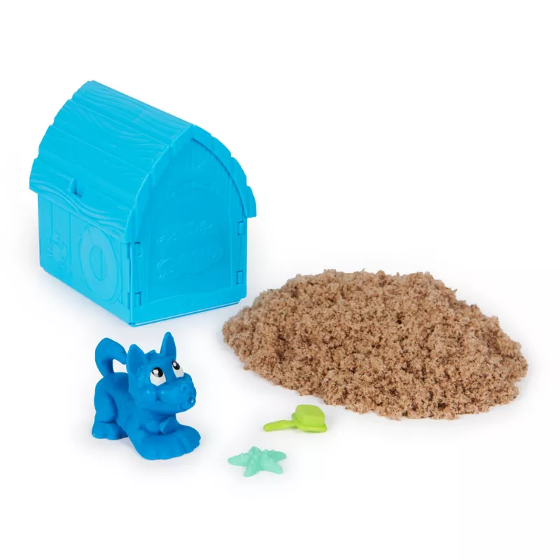 Conjunto Kinetic Sand Doggie Dig para crianças Spinmaster com molde, multicolor, a partir dos 5 anos