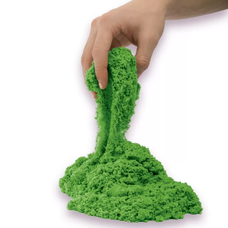 Kinetic Sand, 2 libras de areia de brincar verde, brinquedos sensoriais moldáveis para crianças, saco reutilizável (a embalagem pode variar), para crianças a partir dos 3 anos