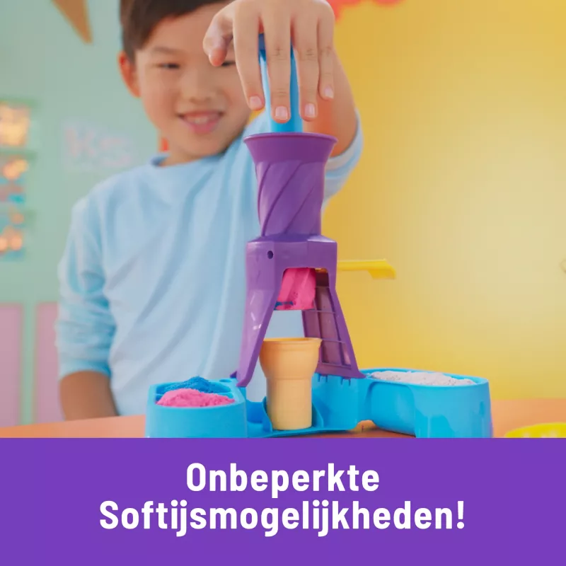 Spin Master Kinetic Sand Soft Serve Station 6068385 areia para brincar, 396 g, a partir dos 3 anos