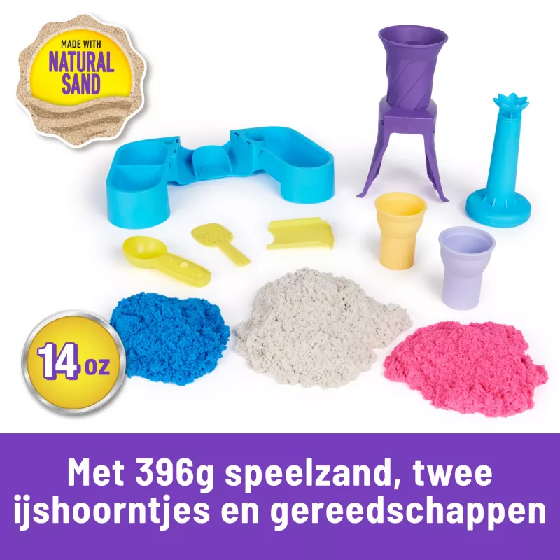 Spin Master Kinetic Sand Soft Serve Station 6068385 areia para brincar, 396 g, a partir dos 3 anos