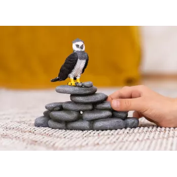 schleich WILD LIFE harpia, 3 anos, floresta, animais selvagens / brinquedo de aventura, preto, branco, amarelo, plástico