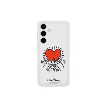 Capa de proteção em TPU para Samsung Galaxy S24+ — Suit Case branco, vermelho transparente, para 6,7 polegadas