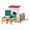 schleich HORSE CLUB box de cavalos com égua e potro, estábulo de cavalos, cavalos, 5 anos, multicolor, plástico