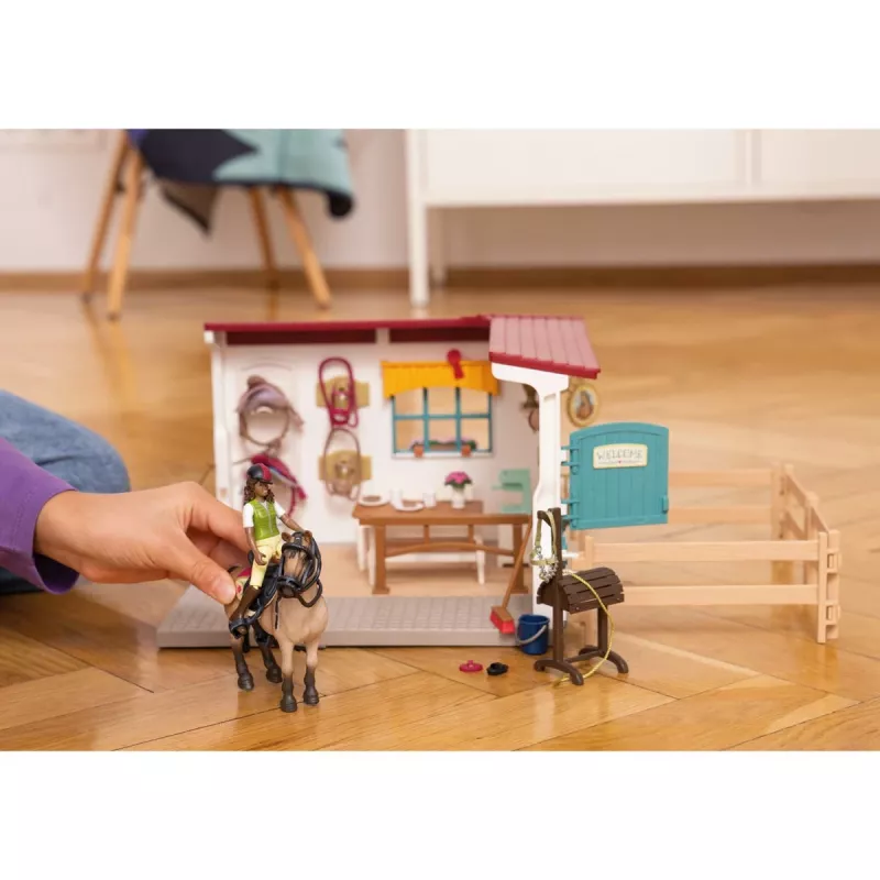 schleich HORSE CLUB extensão de sala de arreios, estábulo de cavalos, cavalos, 5 anos, multicolor, plástico