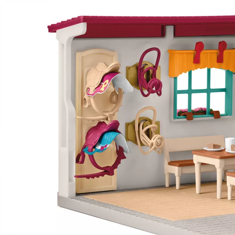 schleich HORSE CLUB extensão de sala de arreios, estábulo de cavalos, cavalos, 5 anos, multicolor, plástico