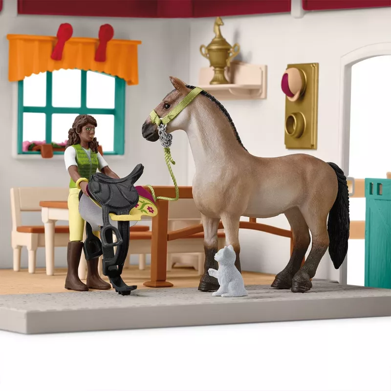 schleich HORSE CLUB extensão de sala de arreios, estábulo de cavalos, cavalos, 5 anos, multicolor, plástico