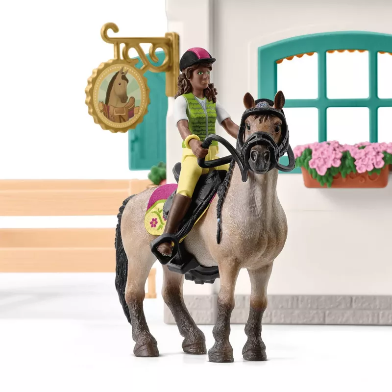 schleich HORSE CLUB extensão de sala de arreios, estábulo de cavalos, cavalos, 5 anos, multicolor, plástico
