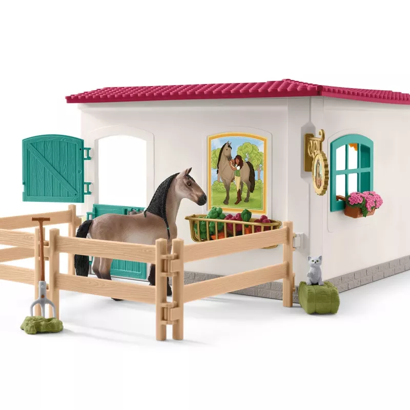 schleich HORSE CLUB extensão de sala de arreios, estábulo de cavalos, cavalos, 5 anos, multicolor, plástico