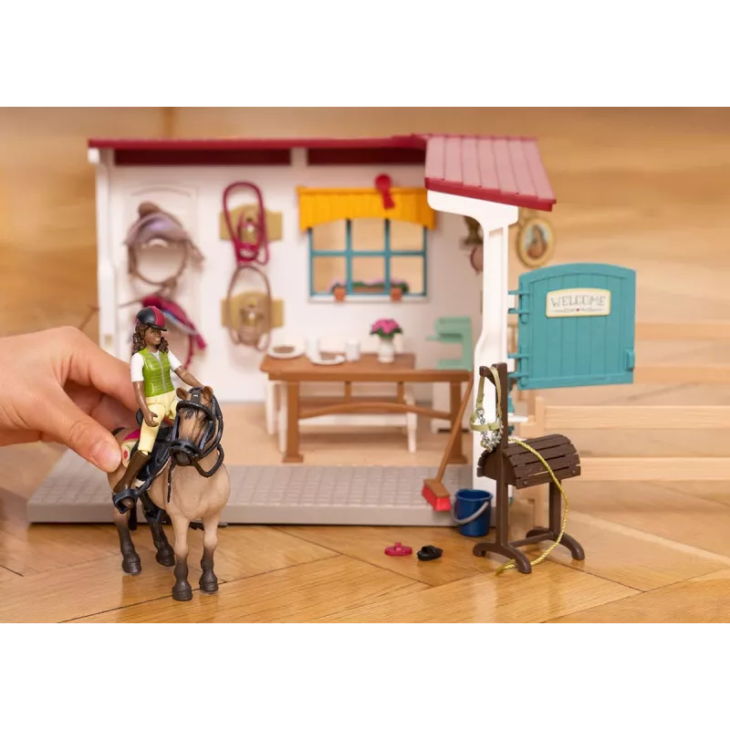 schleich HORSE CLUB extensão de sala de arreios, estábulo de cavalos, cavalos, 5 anos, multicolor, plástico