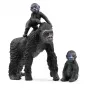 schleich WILD LIFE família de gorilas, 3 anos, selva, animais selvagens / brinquedo de aventura, preto, cinzento