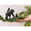 schleich WILD LIFE família de gorilas, 3 anos, selva, animais selvagens / brinquedo de aventura, preto, cinzento