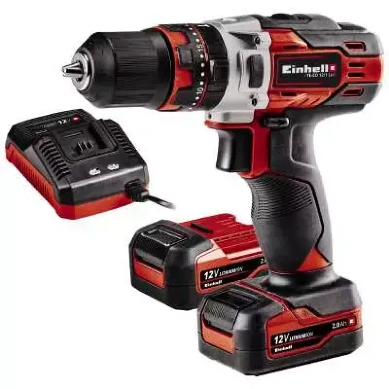 Berbequim com punho de pistola Einhell TE-CD 1, 1400 rpm, 2 Ah, 1,18 kg