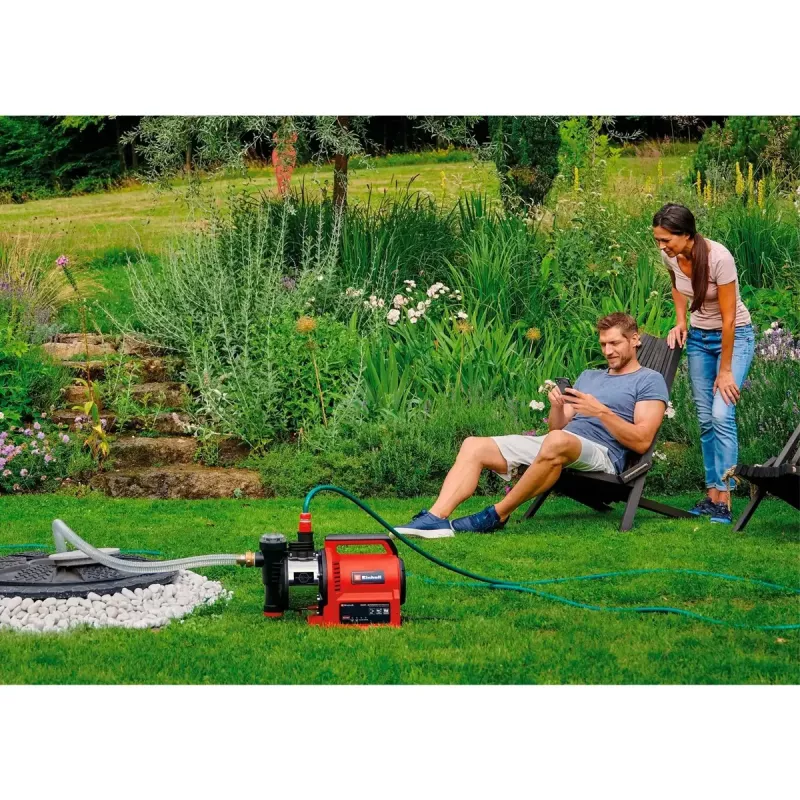 Bomba de água EINHELL GE‑AW 1144 SMART — 1100 W, controlo por app, rega de jardim e transferência de água