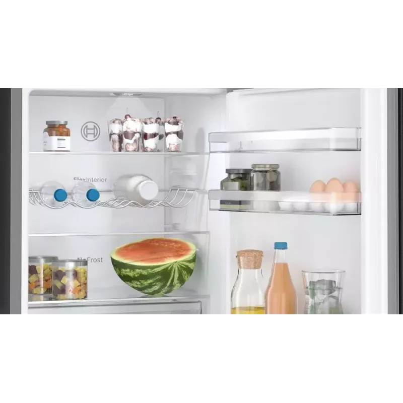 Bosch Serie 4 KGN36VXCT frigorífico combinado, 321 l (218 l + 103 l), classe energética C, aço inoxidável escuro
