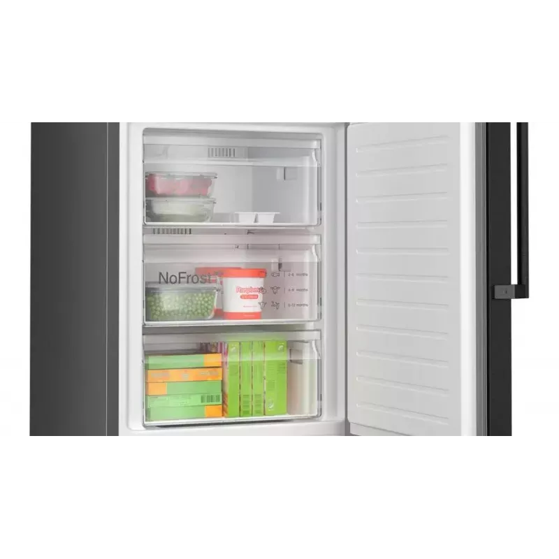 Bosch Serie 4 KGN36VXCT frigorífico combinado, 321 l (218 l + 103 l), classe energética C, aço inoxidável escuro