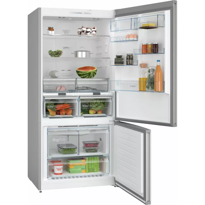 Frigorífico combinado Bosch Serie 4 KGN86VIEA Independente 631 L Aço inoxidável
