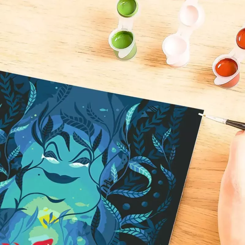 Conjunto de pintura Ravensburger CreArt Disney Ariel e Ursula 23732 — conjunto de pintura para crianças com motivo pré-impresso