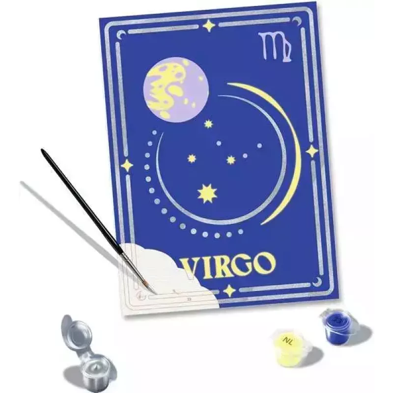 Conjunto de pintura Ravensburger CreArt Virgem signo zodiacal – modelo 23744, conjunto de trabalhos manuais para pintar