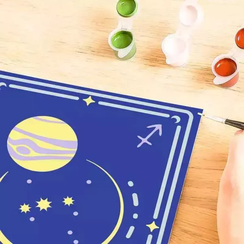 Conjunto de pintar por números Ravensburger CreArt – Sagitário signo zodiacal, modelo 23741