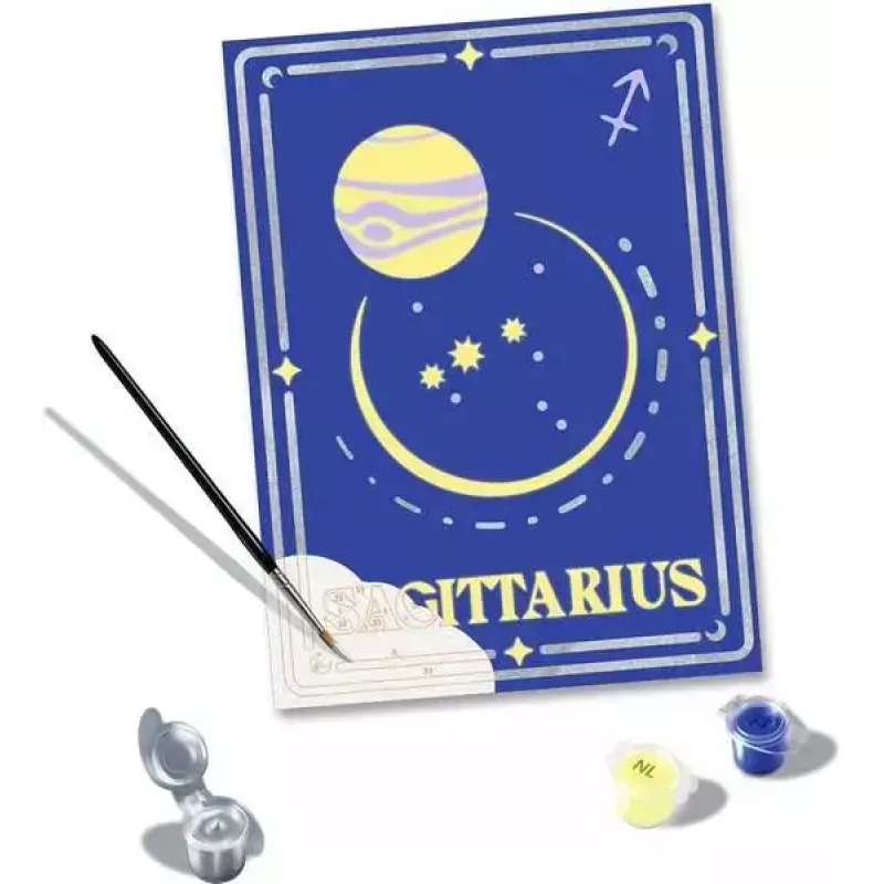 Conjunto de pintar por números Ravensburger CreArt – Sagitário signo zodiacal, modelo 23741