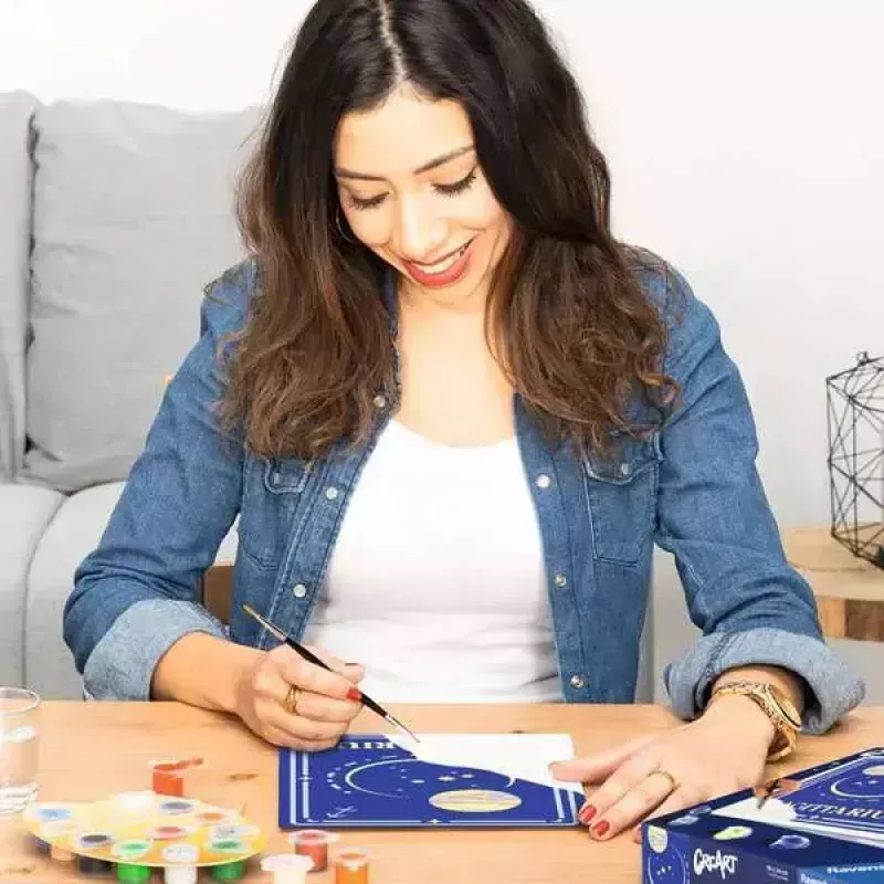 Conjunto de pintar por números Ravensburger CreArt – Sagitário signo zodiacal, modelo 23741