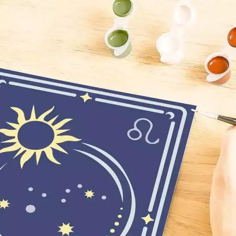 Conjunto de pintar por números Ravensburger CreArt signo zodiacal Leão – conjunto de pintura, modelo 23743