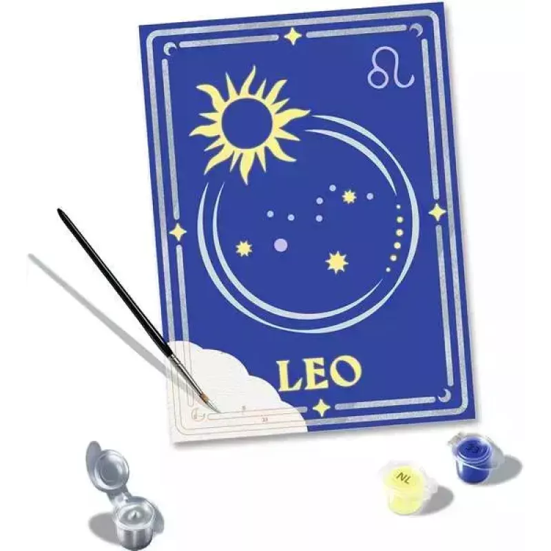 Conjunto de pintar por números Ravensburger CreArt signo zodiacal Leão – conjunto de pintura, modelo 23743