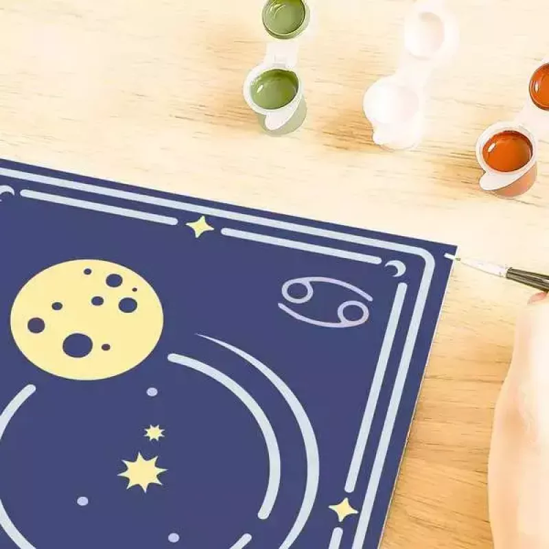 Conjunto de pintura e puzzle Ravensburger CreArt Caranguejo signo zodiacal – conjunto de pintar por números, modelo 23733