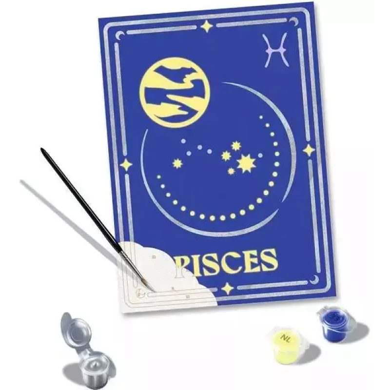 Conjunto de pintura Ravensburger CreArt — signo zodiacal Peixes (23735)