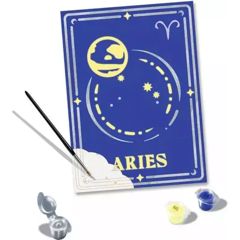 Conjunto de pintura Ravensburger CreArt — signo zodiacal Carneiro (modelo 23736)