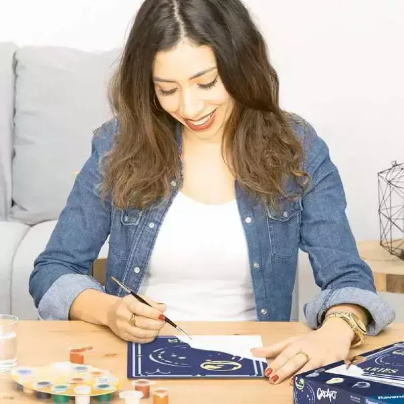 Conjunto de pintura Ravensburger CreArt — signo zodiacal Carneiro (modelo 23736)