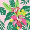 Conjunto de pintura Ravensburger CreArt Tropical Plants, modelo 23728 — conjunto de pintar por números