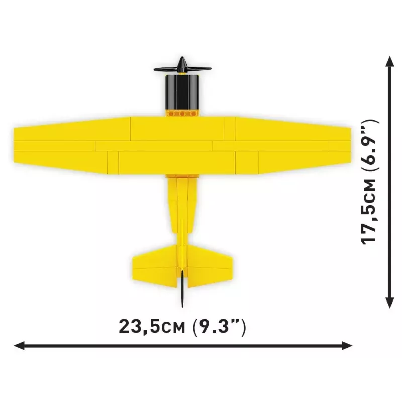 Brinquedo de construção Cobi Cessna 172 Skyhawk amarelo modelo 26621 – kit à escala