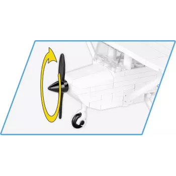 Brinquedo de construção Cobi Cessna 172 Skyhawk branco kit