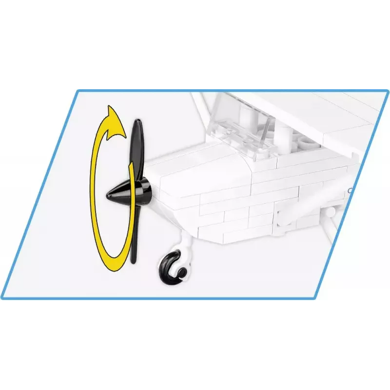 Brinquedo de construção Cobi Cessna 172 Skyhawk branco kit