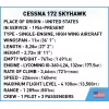 Brinquedo de construção Cobi Cessna 172 Skyhawk branco kit