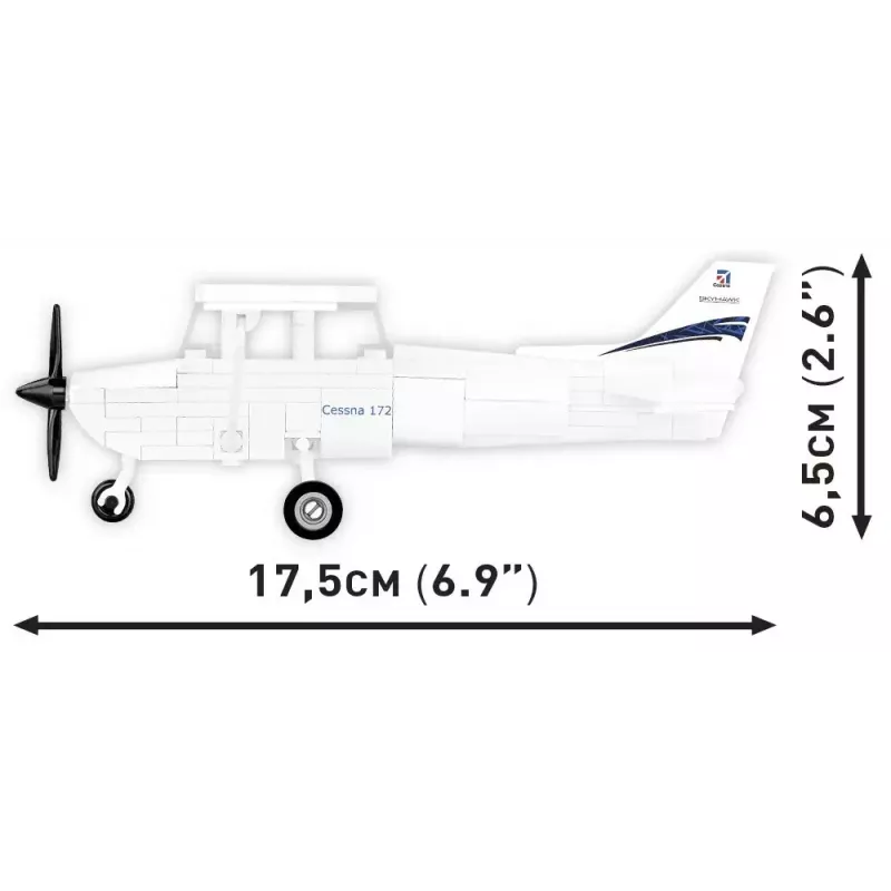 Brinquedo de construção Cobi Cessna 172 Skyhawk branco kit
