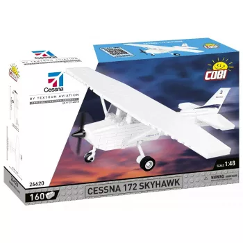 Brinquedo de construção Cobi Cessna 172 Skyhawk branco kit