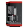 Caixa de PC HYTE Y70 Midi Tower preto, vermelho