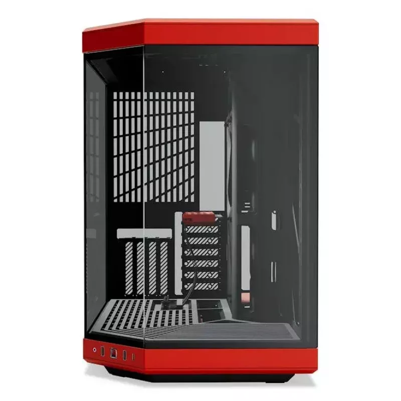 Caixa de PC HYTE Y70 Midi Tower preto, vermelho
