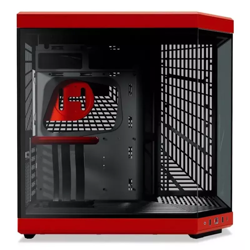 Caixa de PC HYTE Y70 Midi Tower preto, vermelho