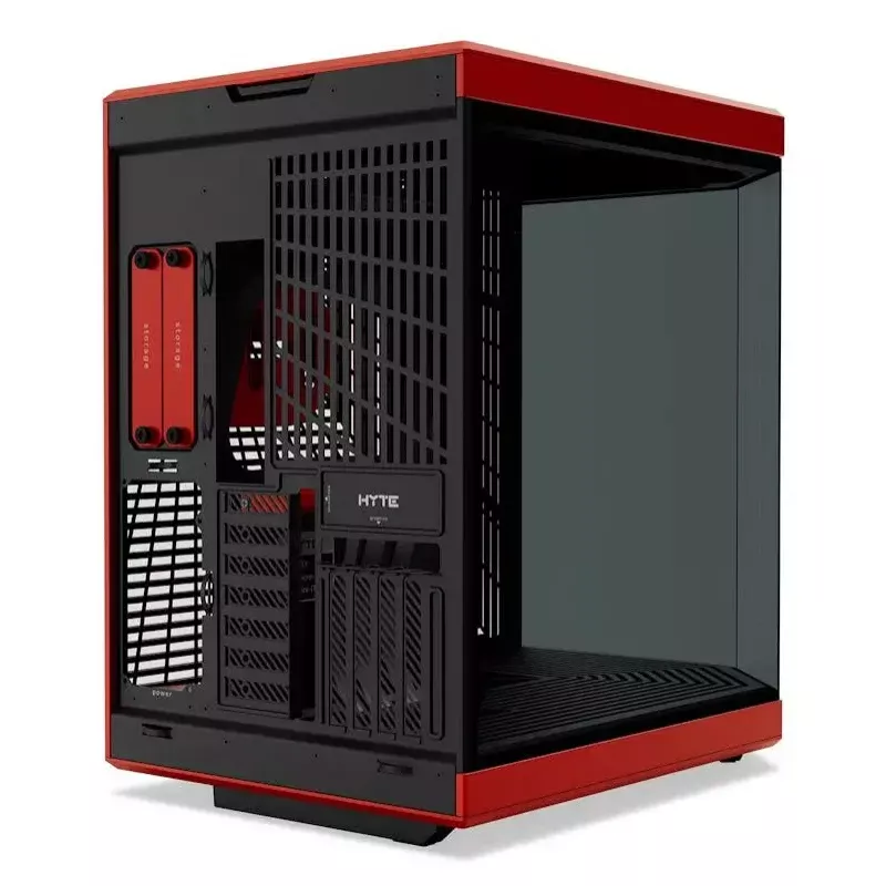 Caixa de PC HYTE Y70 Midi Tower preto, vermelho