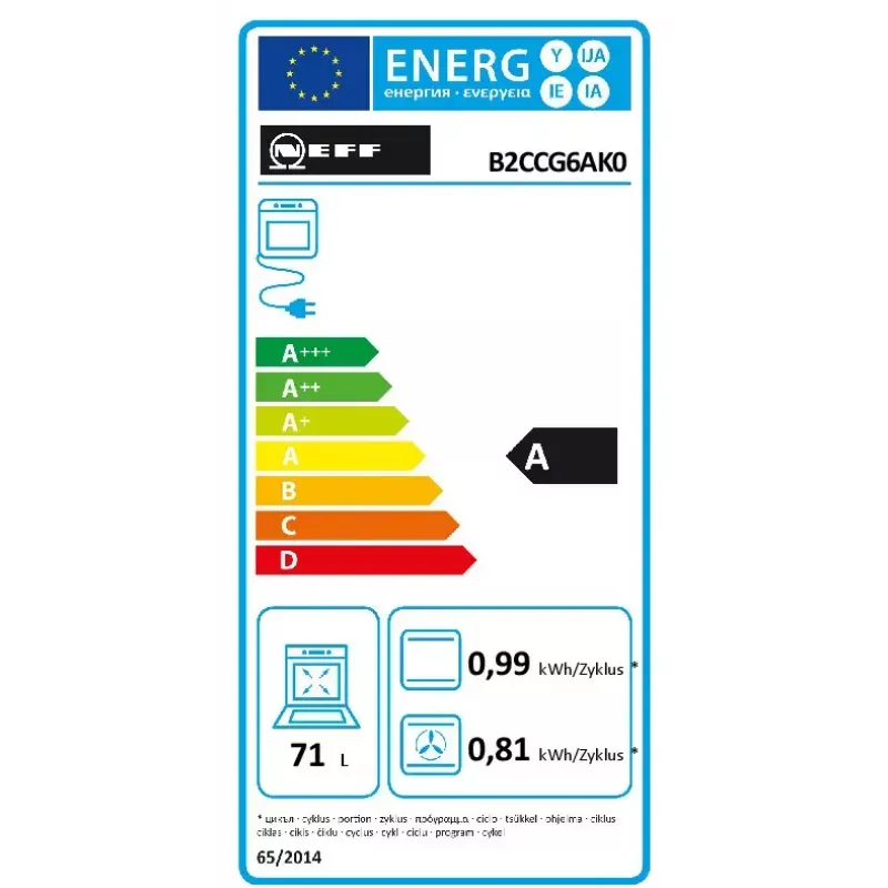 Conjunto de eletrodomésticos NEFF BX46PB – placa de indução com zonas (4 zonas) e forno elétrico, 71 L, vitrocerâmica, preto