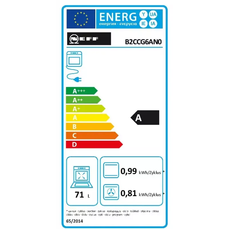 Conjunto de eletrodomésticos NEFF BX48P – placa de indução com zonas (4 zonas), forno elétrico 71 L, preto