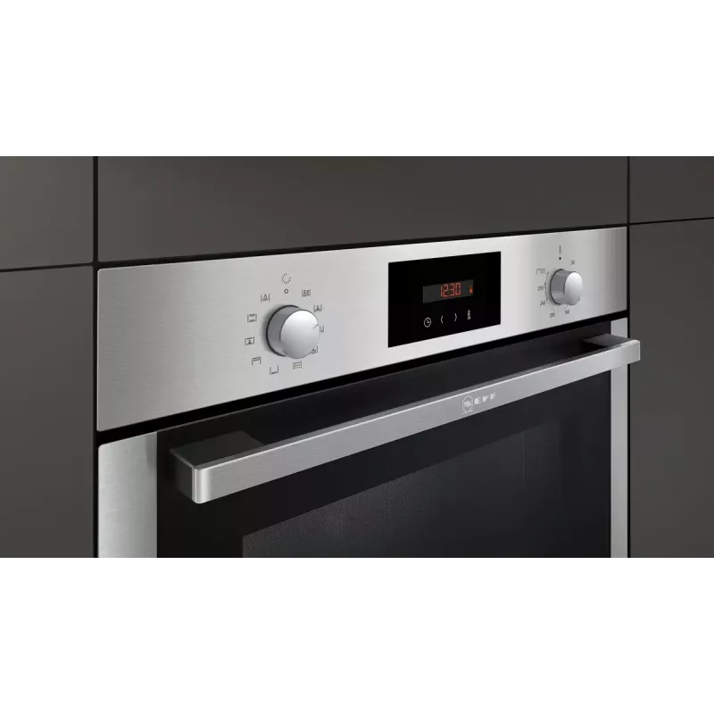 Conjunto de eletrodomésticos NEFF BX48P – placa de indução com zonas (4 zonas), forno elétrico 71 L, preto